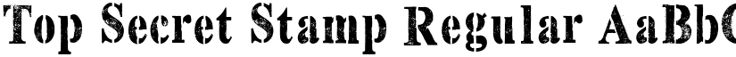 Top Secret Stamp Regular font
