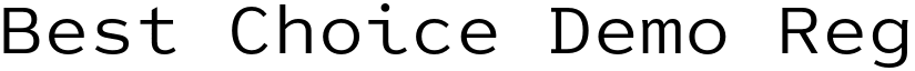 Best Choice Demo Regular font