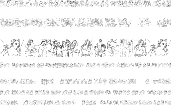 Trendy Pornography font preview