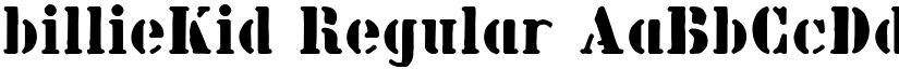 billieKid Regular font