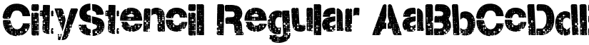 CityStencil Regular font