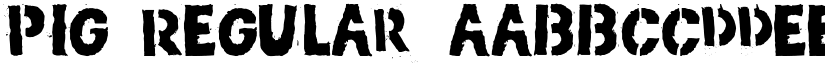 PIG Regular font