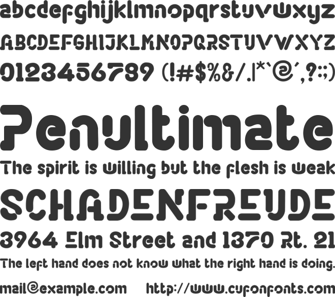 THE CALVIR font preview