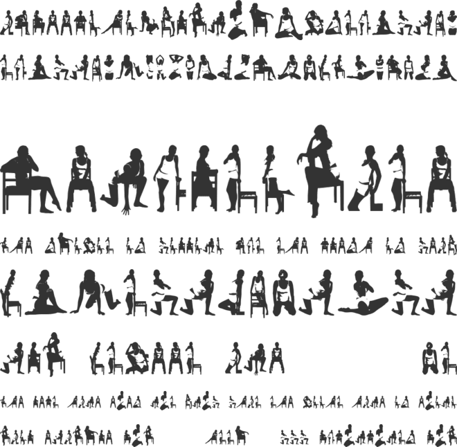 WomanSilhouettes font preview