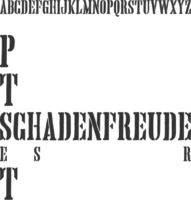 Hand Printing Press Stencil_dem font preview