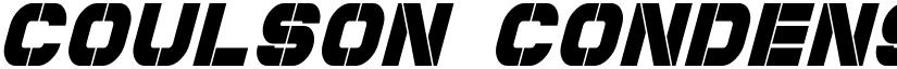 Coulson Condensed Italic font