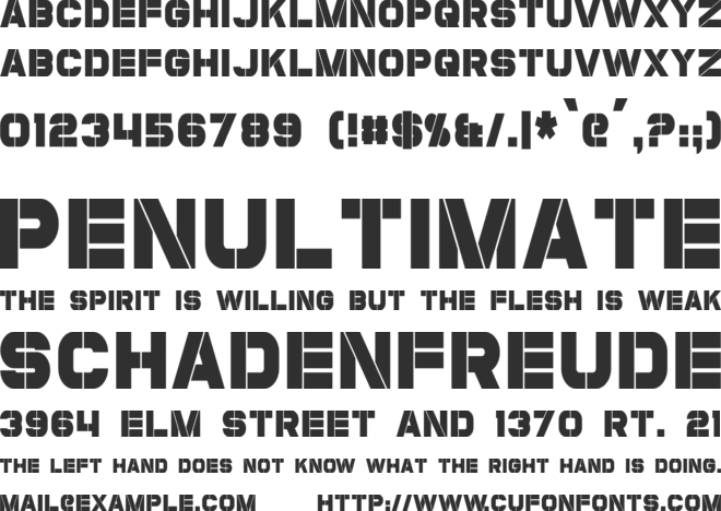 Coulson Condensed font preview