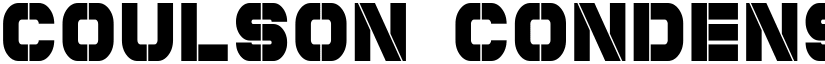 Coulson Condensed Regular font