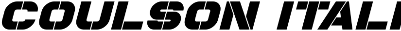 Coulson Italic font
