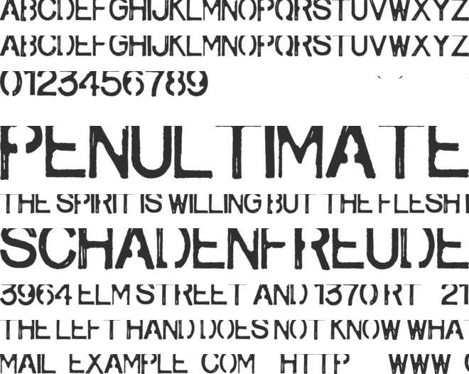 army1 font preview