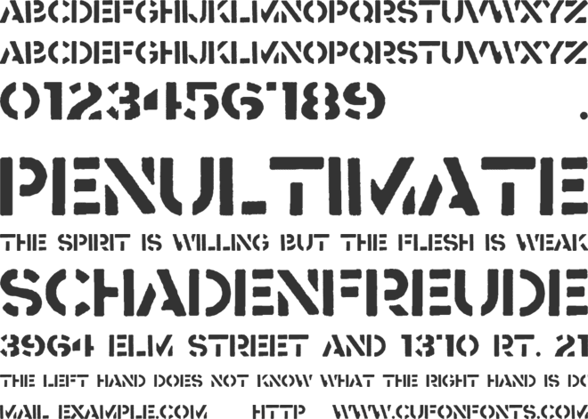 Crass font preview