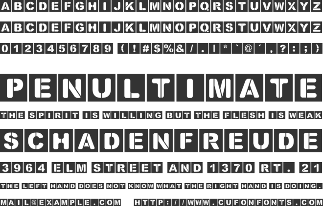 Street Stencil font preview