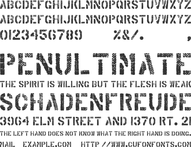 Arabica Export font preview