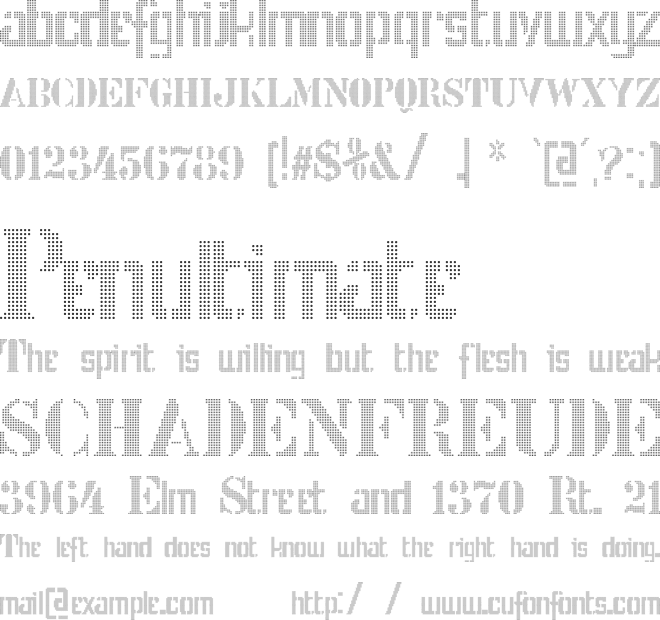 Stencix font preview