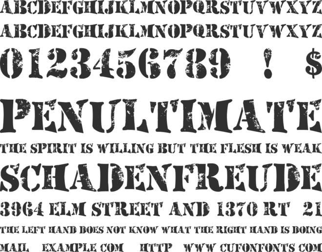 Mashed font preview