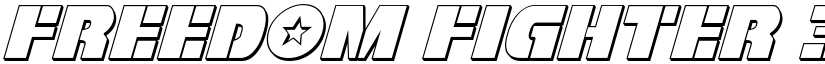 Freedom Fighter 3D Italic Regular font
