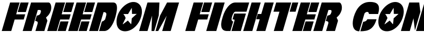 Freedom Fighter Condensed Italic Condensed Italic font