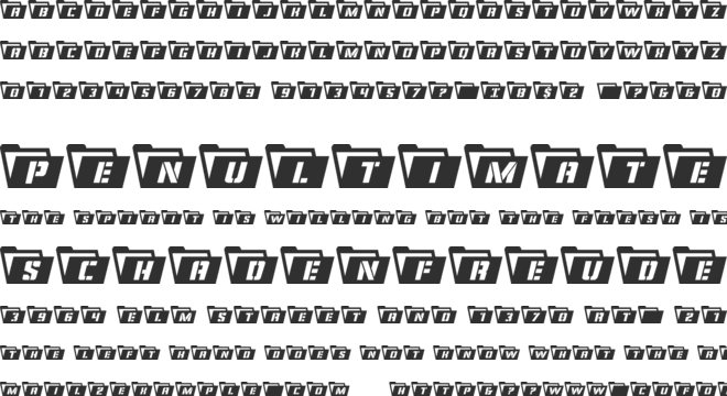 Eyes Only font preview