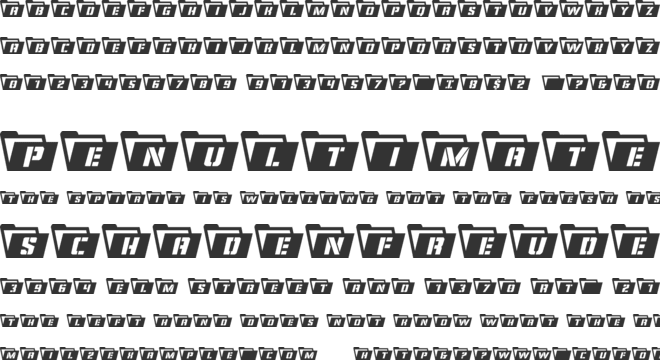 Eyes Only font preview