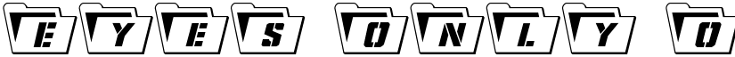 Eyes Only Outline Outline font