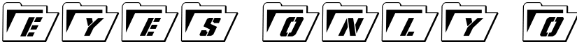 Eyes Only Outline Italic Outline Italic font