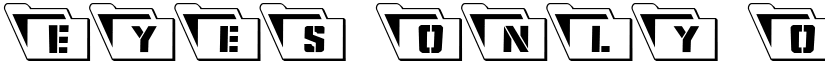 Eyes Only Outline Leftalic Outline Italic font