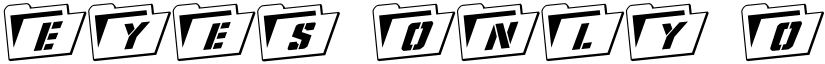 Eyes Only Outline Rotalic Outline Italic font