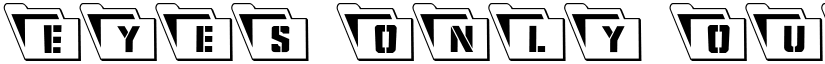 Eyes Only Outline Semi-Condensed Leftalic Outline Semi-Condensed Italic font