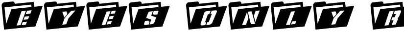 Eyes Only Rotalic Italic font
