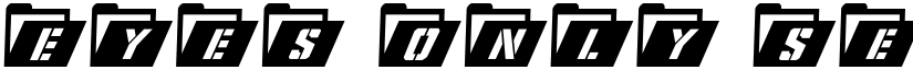 Eyes Only Semi-Condensed Italic Semi-Condensed Italic font