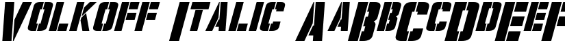 Volkoff Italic font