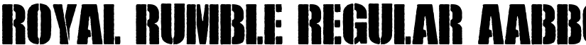 Royal Rumble Regular font