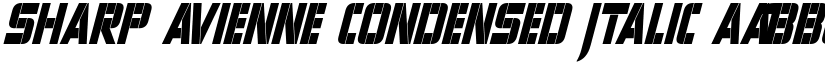 Sharp Avienne Condensed Italic font
