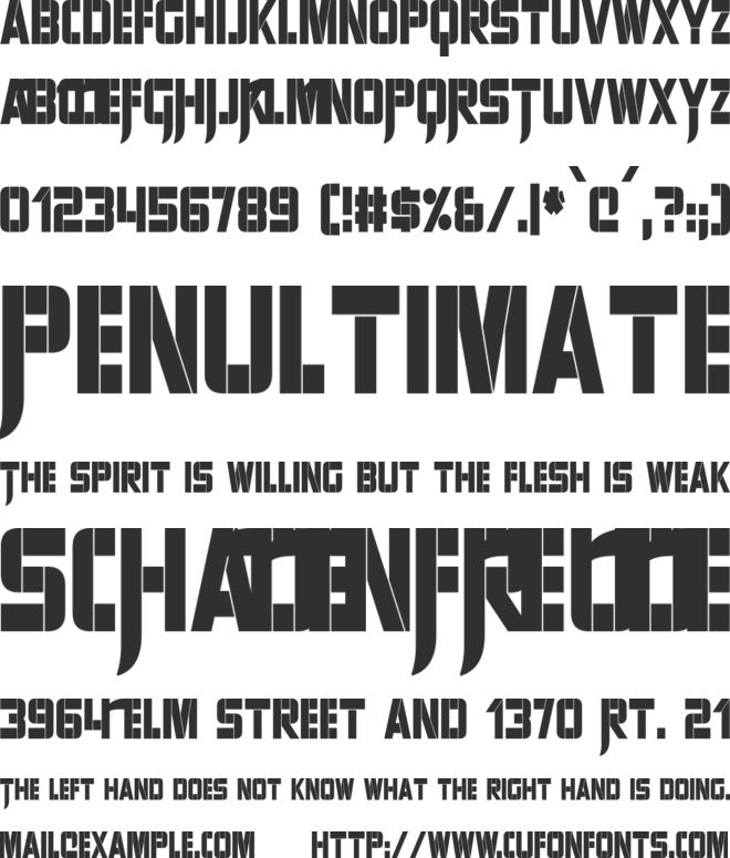 Sharp Avienne Condensed font preview