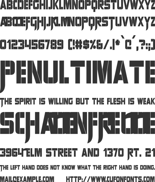 Sharp Avienne Condensed font preview