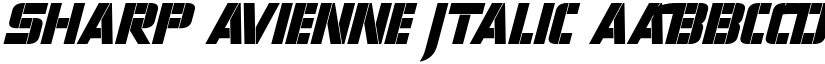 Sharp Avienne Italic font