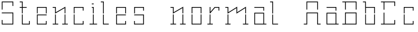 Stenciles normal font