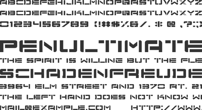 Nu School Munitions font preview