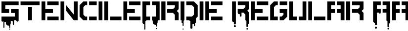 StencileOrDie Regular font