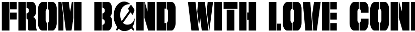 From BOND With Love Condensed Condensed font