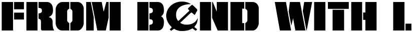 From BOND With Love Expanded Expanded font