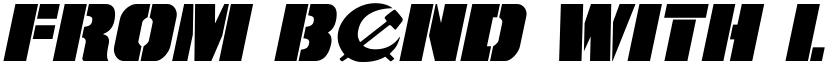 From BOND With Love Expanded Italic Expanded Italic font