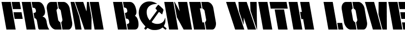 From BOND With Love Leftalic Italic font