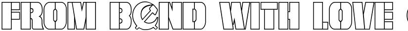 From BOND With Love Outline Regular font