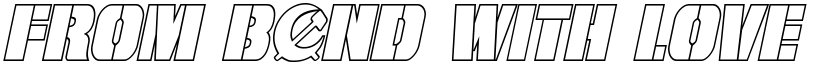 From BOND With Love Outline Italic Italic font