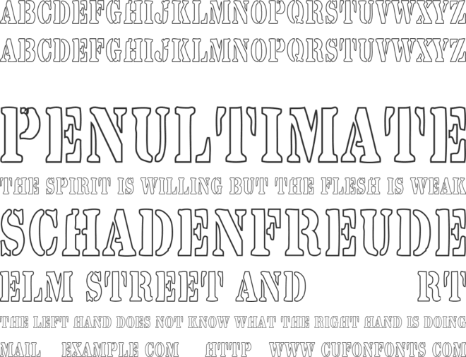 Yarrow font preview