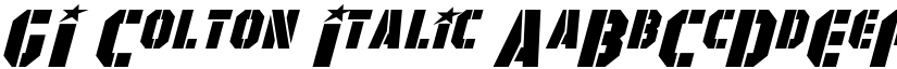 GI Colton Italic font