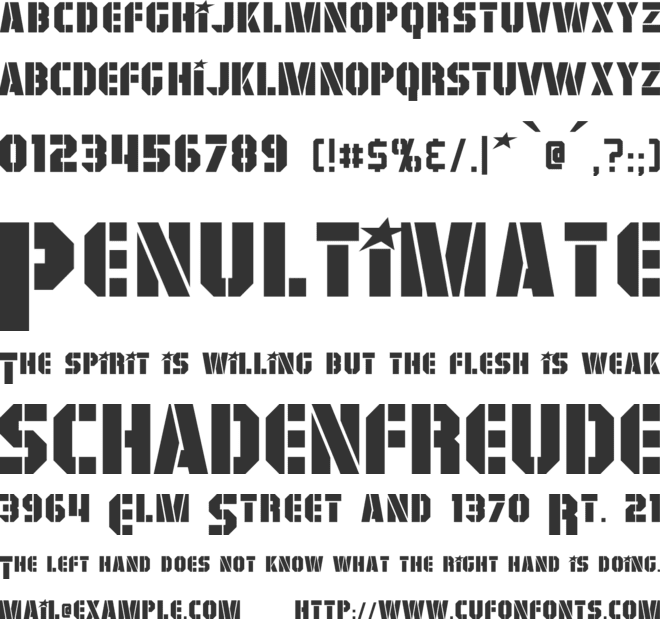 GI Colton font preview