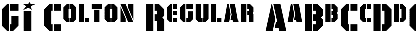 GI Colton Regular font