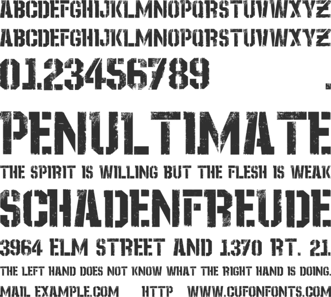 Stay On The Ground font preview